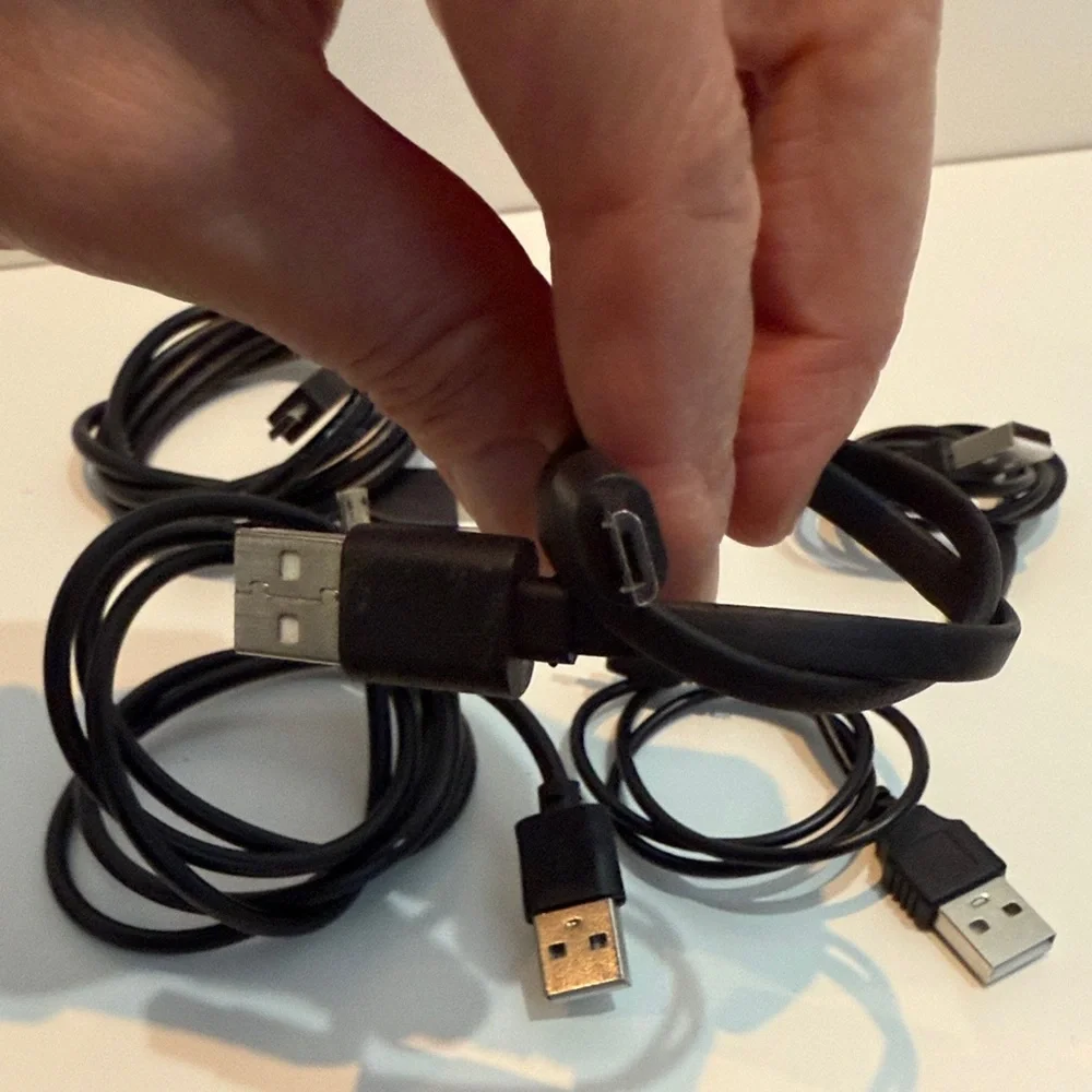 Black USB Charging Cable Set of 5✋🏽